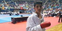مبارزه خوبرو برای مدال برنز مسابقات کاراته قهرمانی جهان